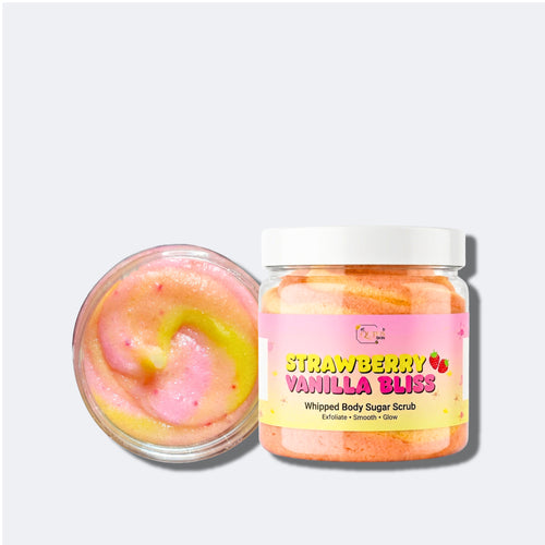 Strawberry Vanilla Bliss Brightening & Exfoliating Whipped Sugar Body Scrub 200g